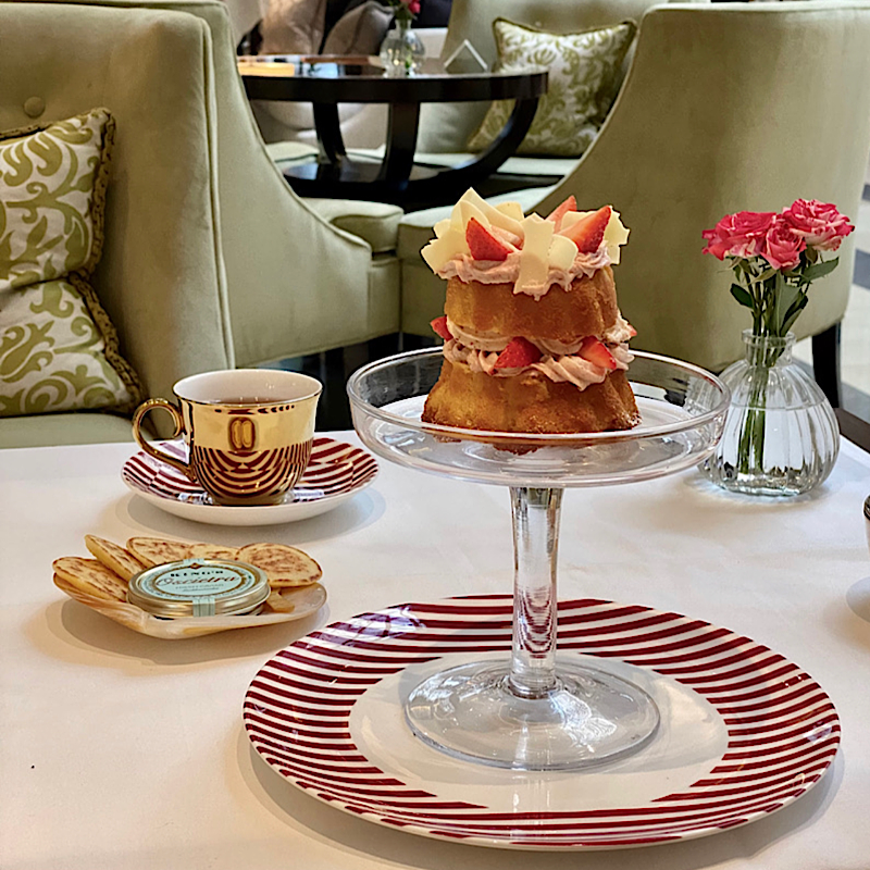 delicious and indulgent afternoon tea at The Corinthia 
