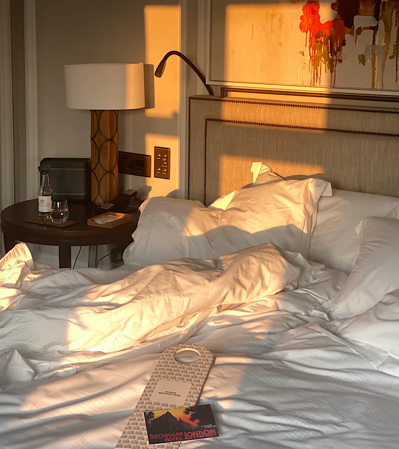 belmond cadogan hotel room with morning light streaming in