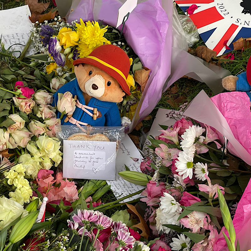 Floral tributes in Green Park for Queen Elizabeth II