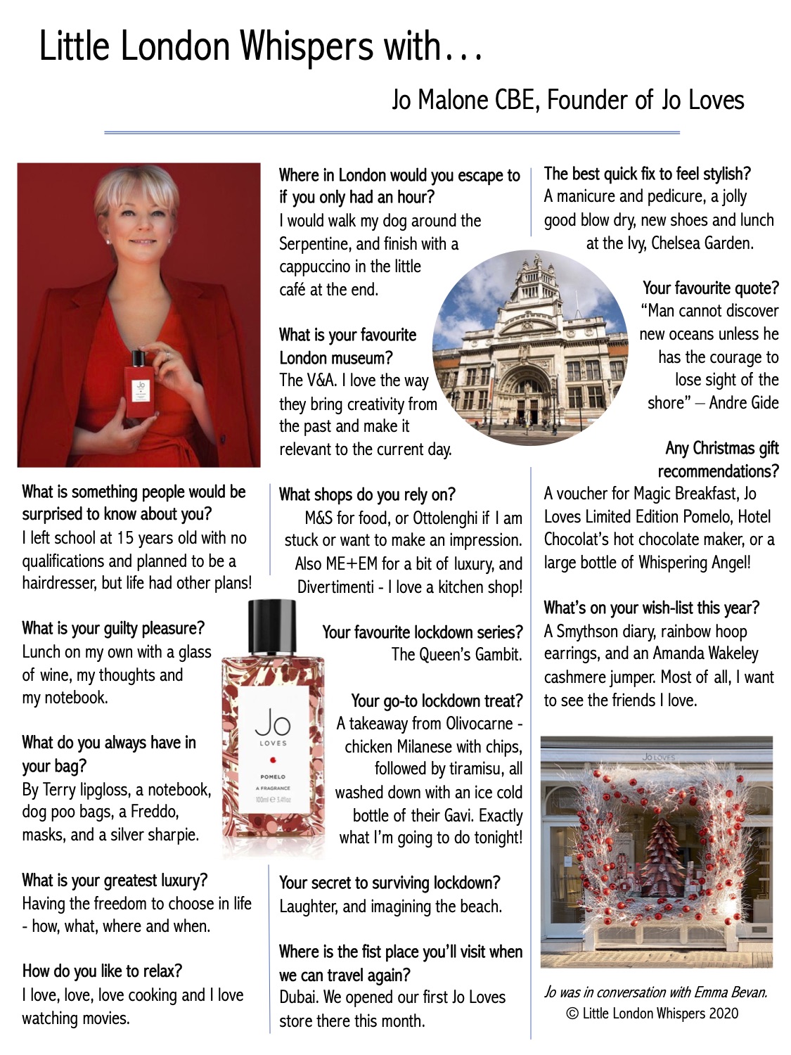 Little London Whispers with Jo Malone CBE