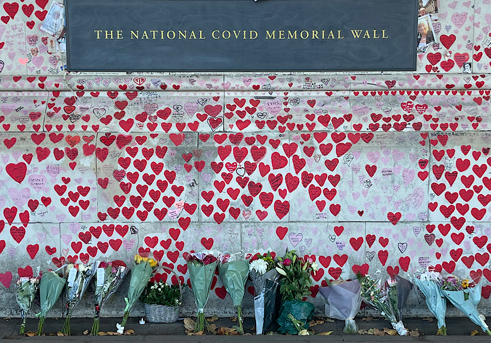National covid Memorial Wall in London 