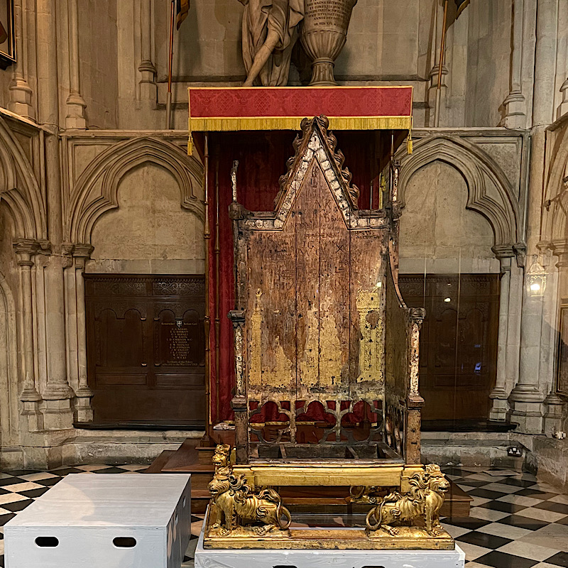 coronation chair at Westminster Abbey
